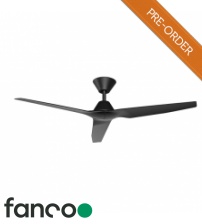 Fanco Infinity-iD 3 Blade 54" DC Ceiling Fan with Smart Remote Control in Black